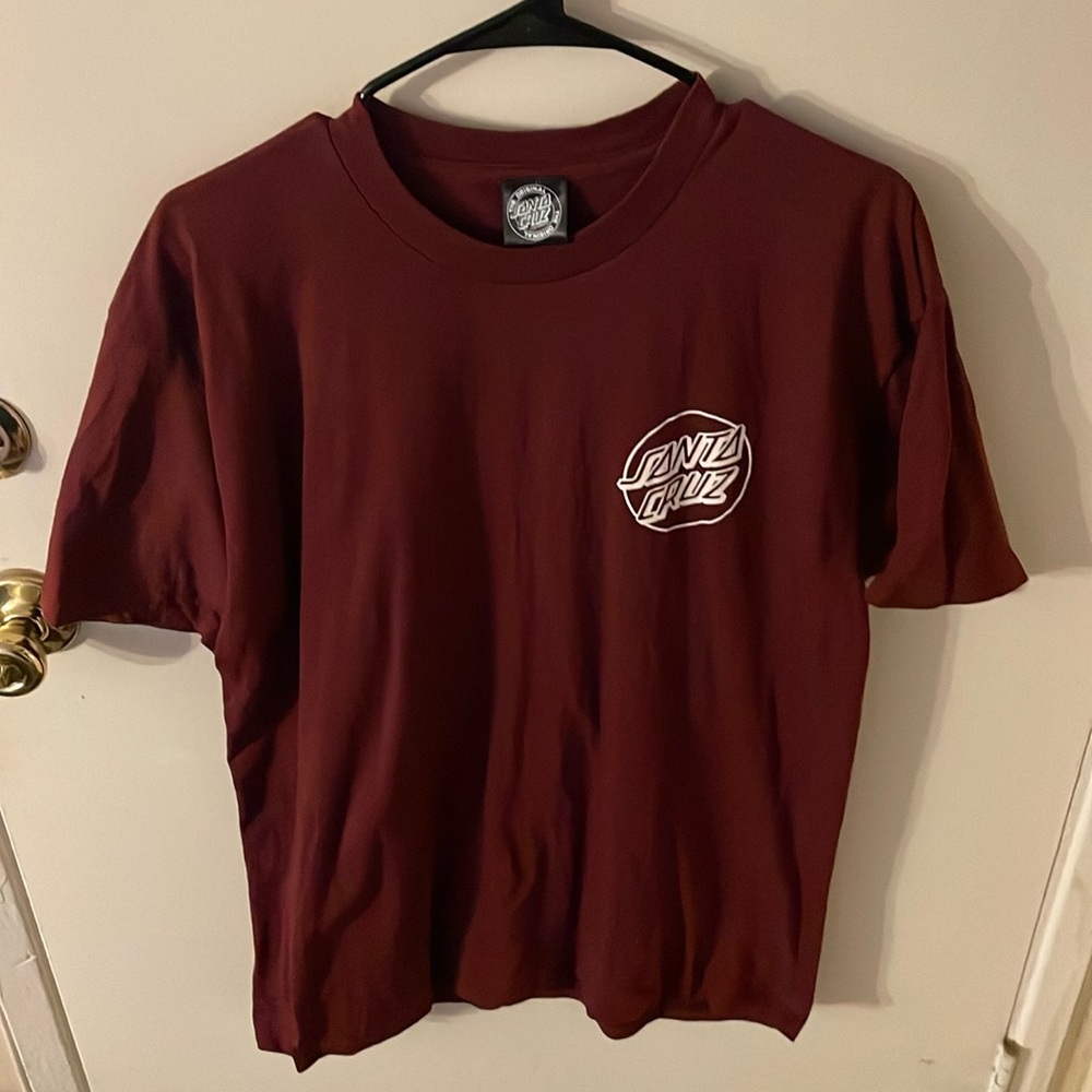 Santa Cruz tee, size large, burgundy